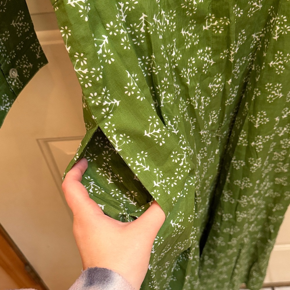 Julia Amory Green Floral Long Sleeve Dress - Picture 7 of 8